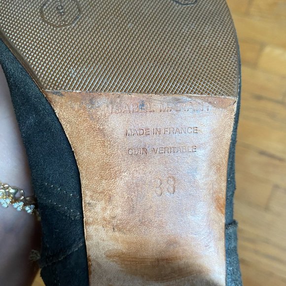 Isabel Marant Dicker Grey Suede Ankle Cowboy Western Booties - Picture 4 of 4